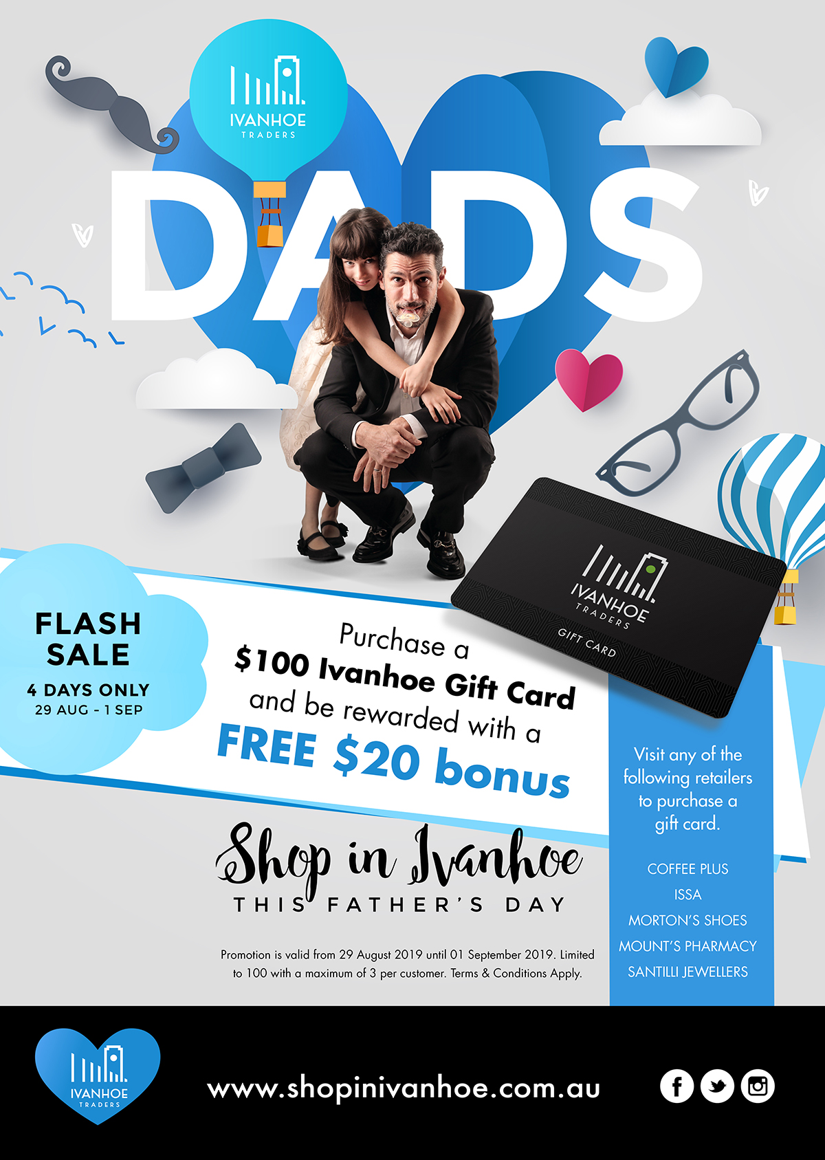 Father's Day gift cards Ivanhoe Melbourne